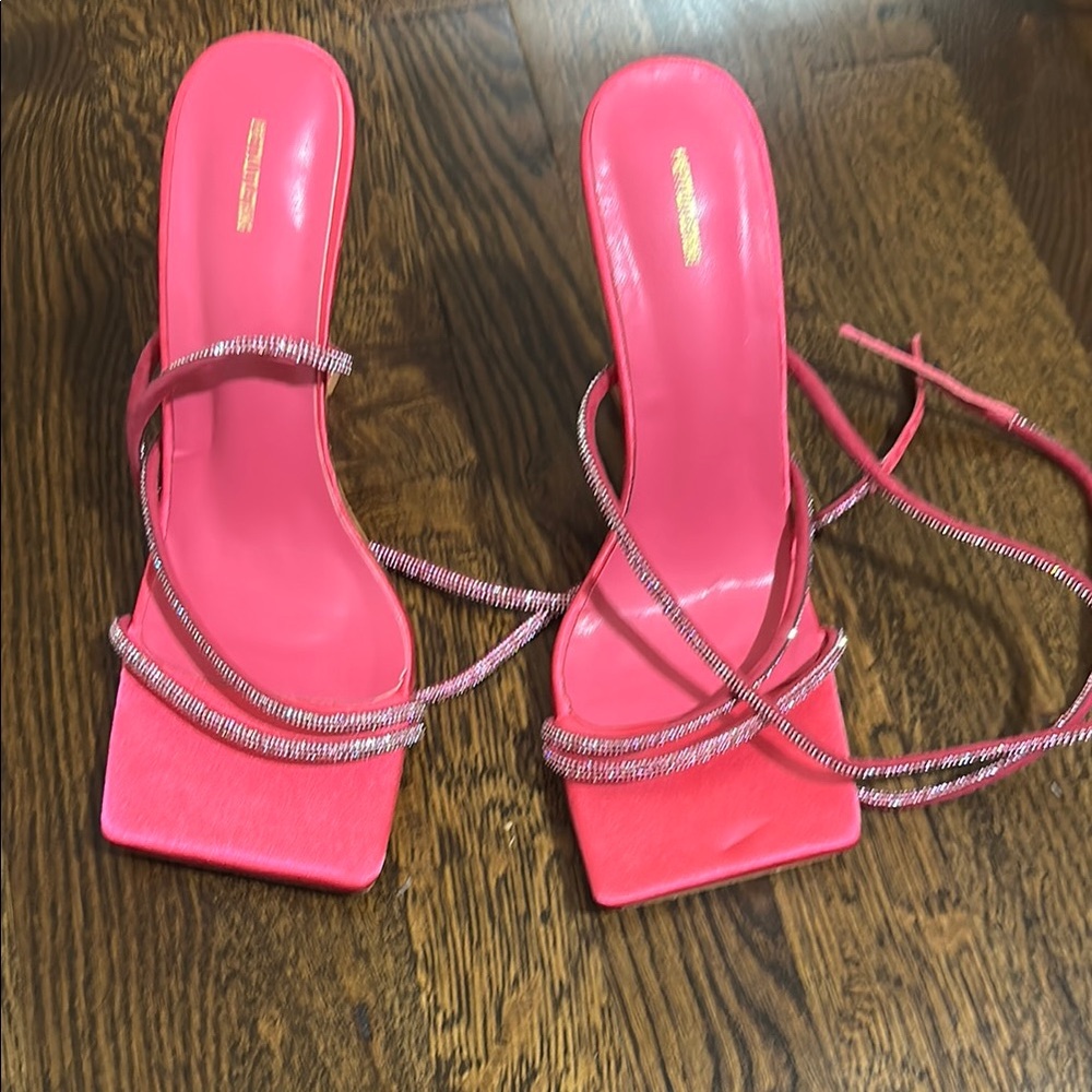 Elegant Pink Strappy Heels